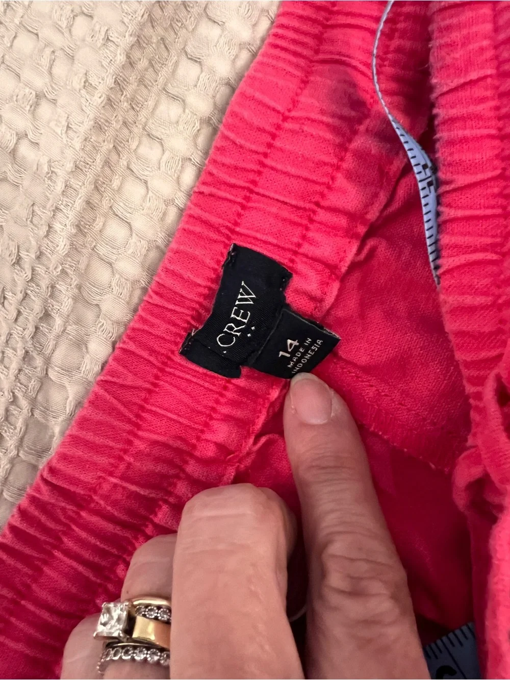 J. Crew Hot Pink Linen Blend Wide Leg Pants - Picture 5 of 10